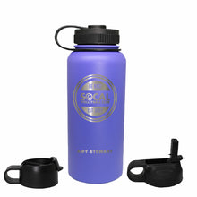 SoCal Stainless Steel Water Bottle with Three Lids and Two Straws